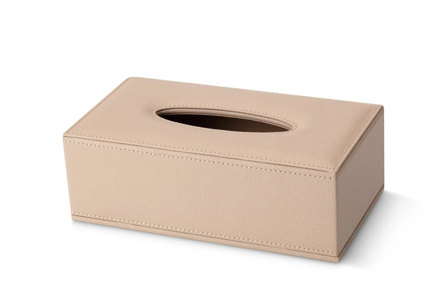 Boîte à mouchoirs rectangulaire beige