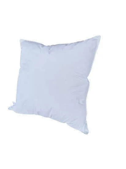 Oreiller carré blanc à passepoil