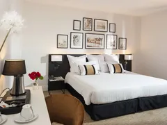 Palmyra Golf Hôtel, Le Cap d’Agde : Chambre double, tête de lit noire