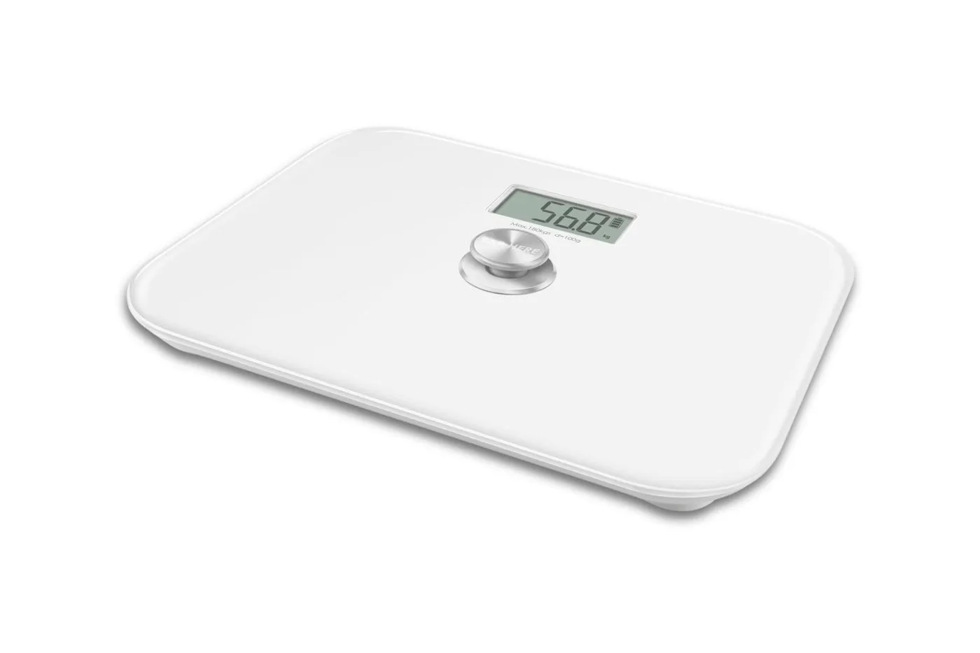 White Lavezzi tempered glass bathroom scale