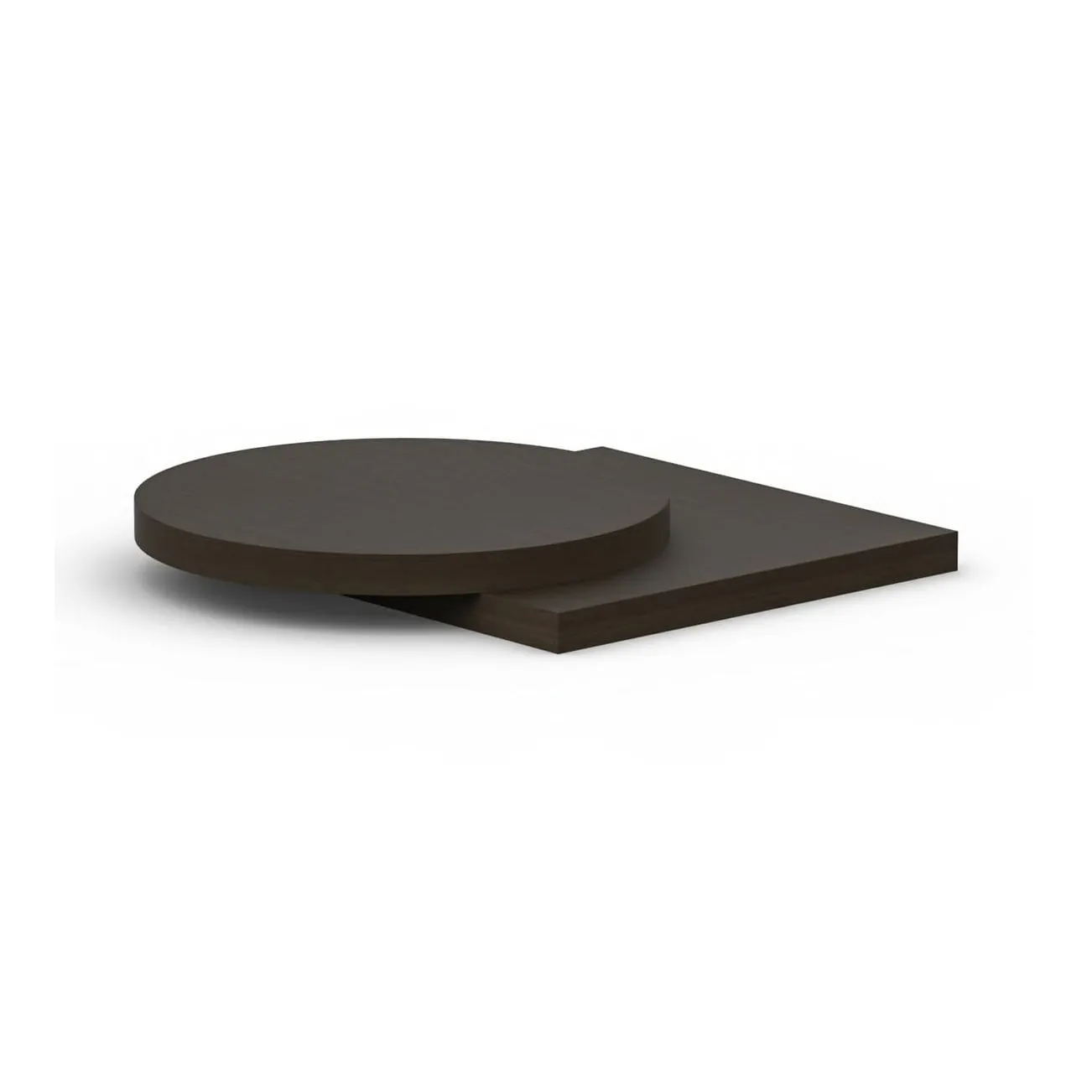 Plateau de table rond en bois massif
