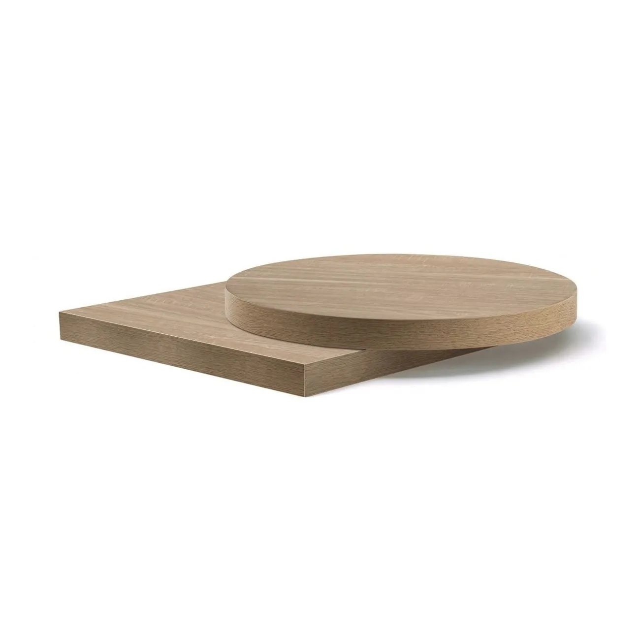 Plateaux de table stratifiés décor chêne clair