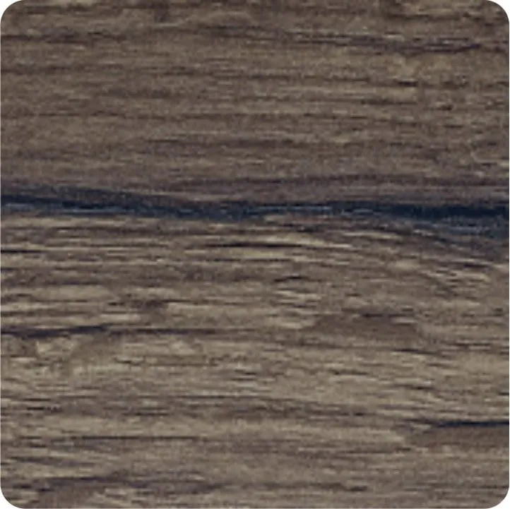 Décor stratifié bois foncé d’un plateau de table