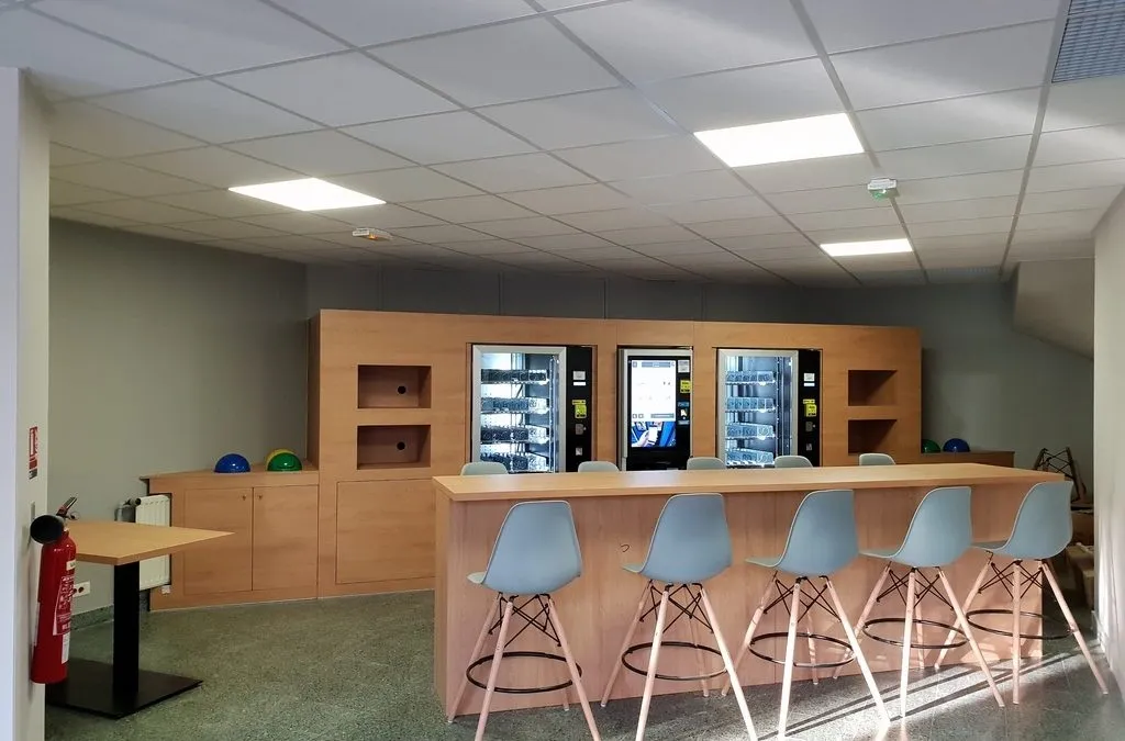 Cafétéria aménagée pour une résidence étudiante