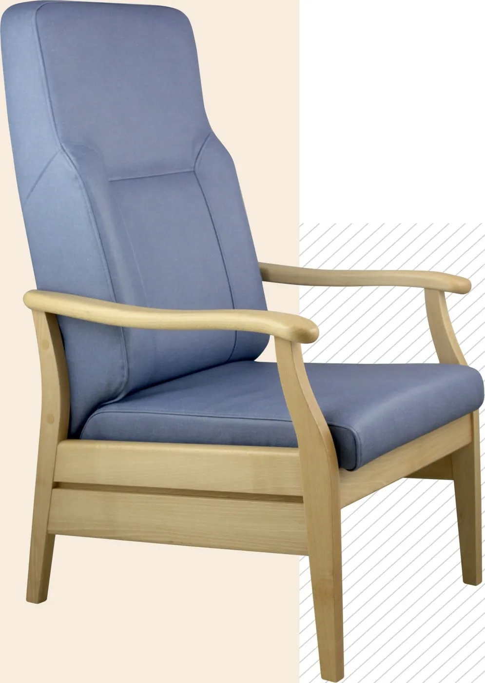 Fauteuil Fornalutx, haut dossier